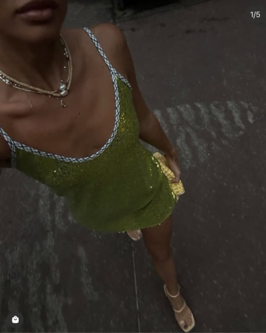 Hand Over Sequin Mini Dress - Image 1