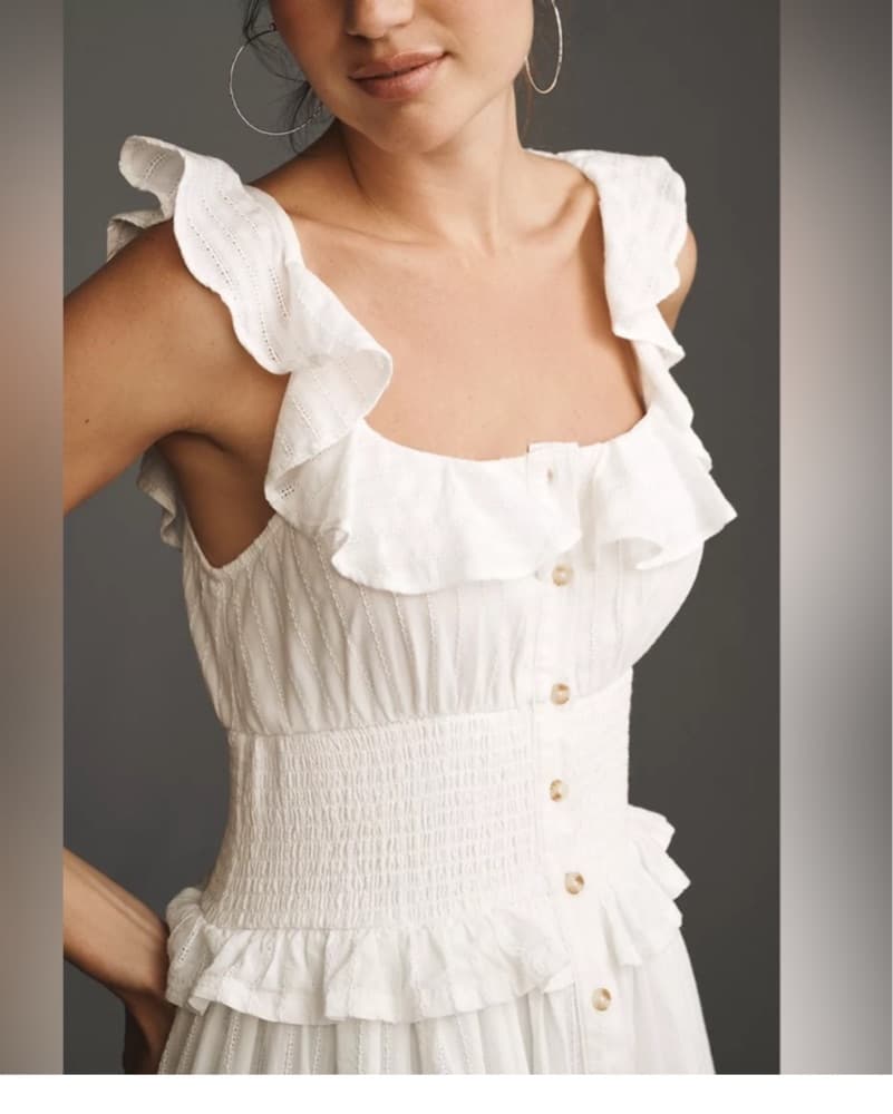Anthropologie Pilcro White Maxi Dress - Image 3