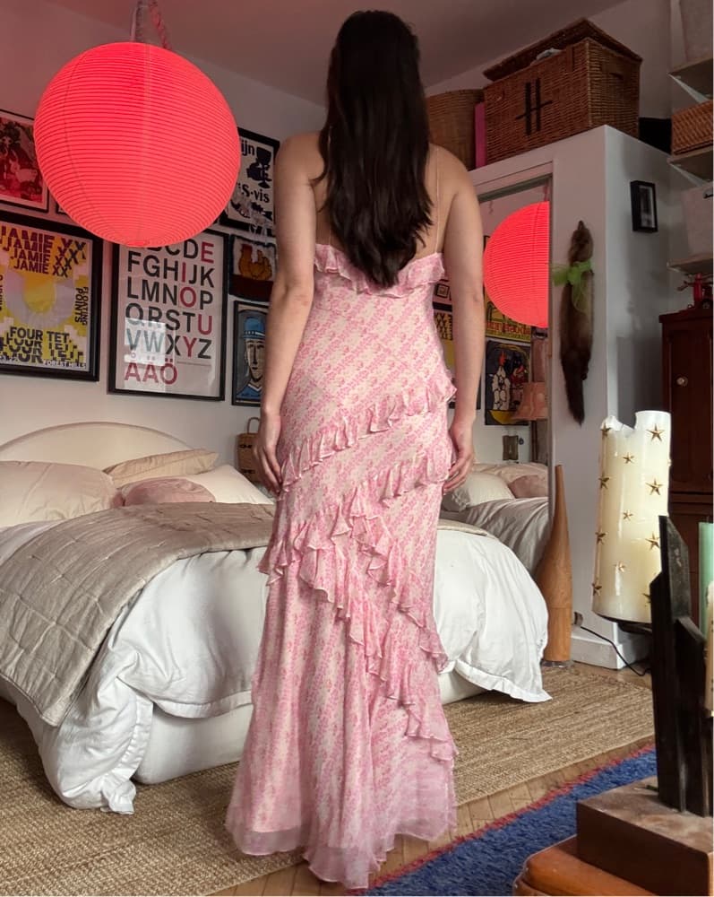 LoveShackFancy Floral Ruffle Maxi Dress - Image 4