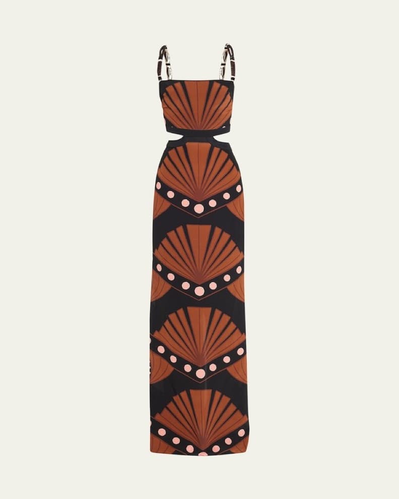 Johanna Ortiz Silk Cutout Midi Dress - Image 3