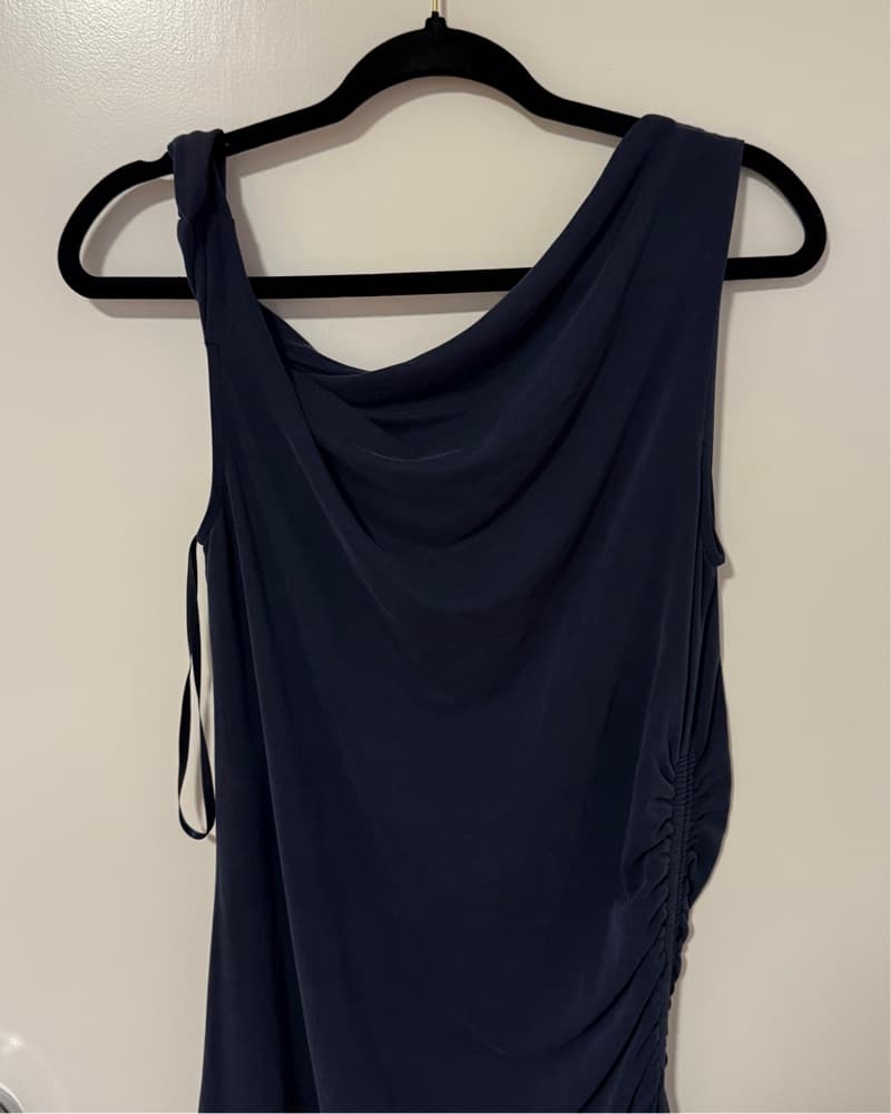Navy Stretchy Maxi Dress  - Image 4