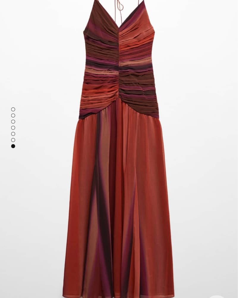 Vibrant Ruched Maxi Dress - Image 1