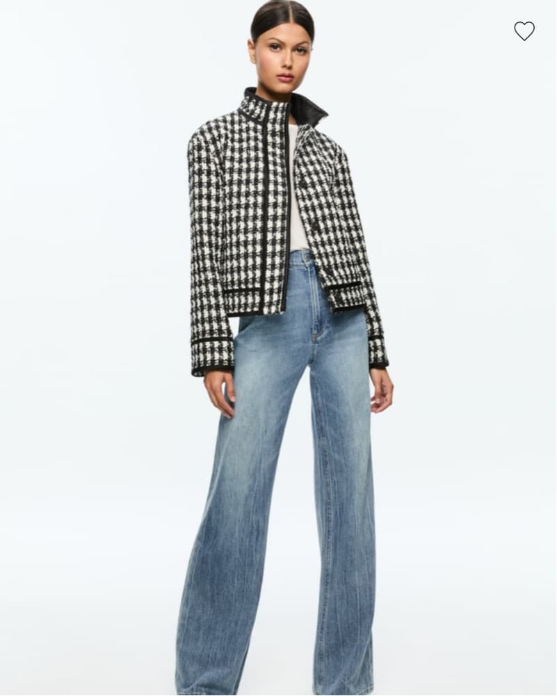 Alice + Olivia Tweed Houndstooth Jacket  - Image 5