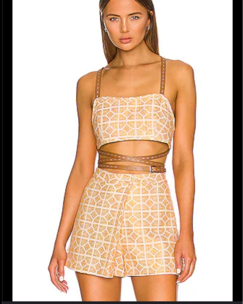 Alexis Set Wrap Leather Strap Top  - Image 4