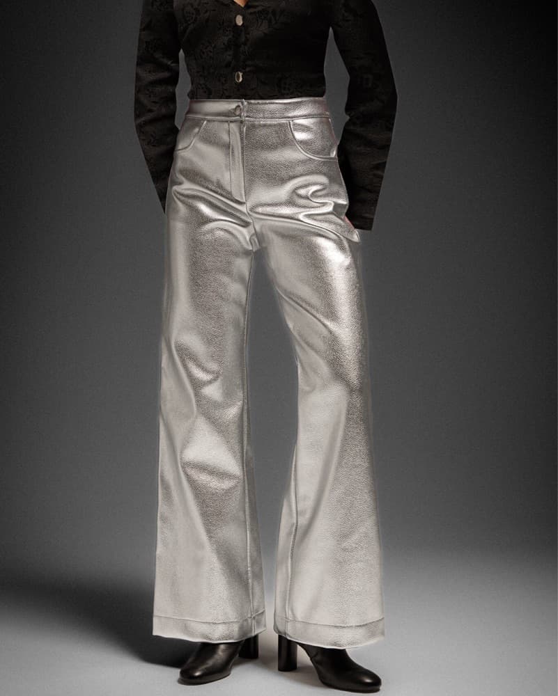laagam Studio54 Silver Pants 38 - Image 1