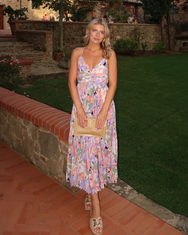 Blythe Dress In Coral Multi - Image 1