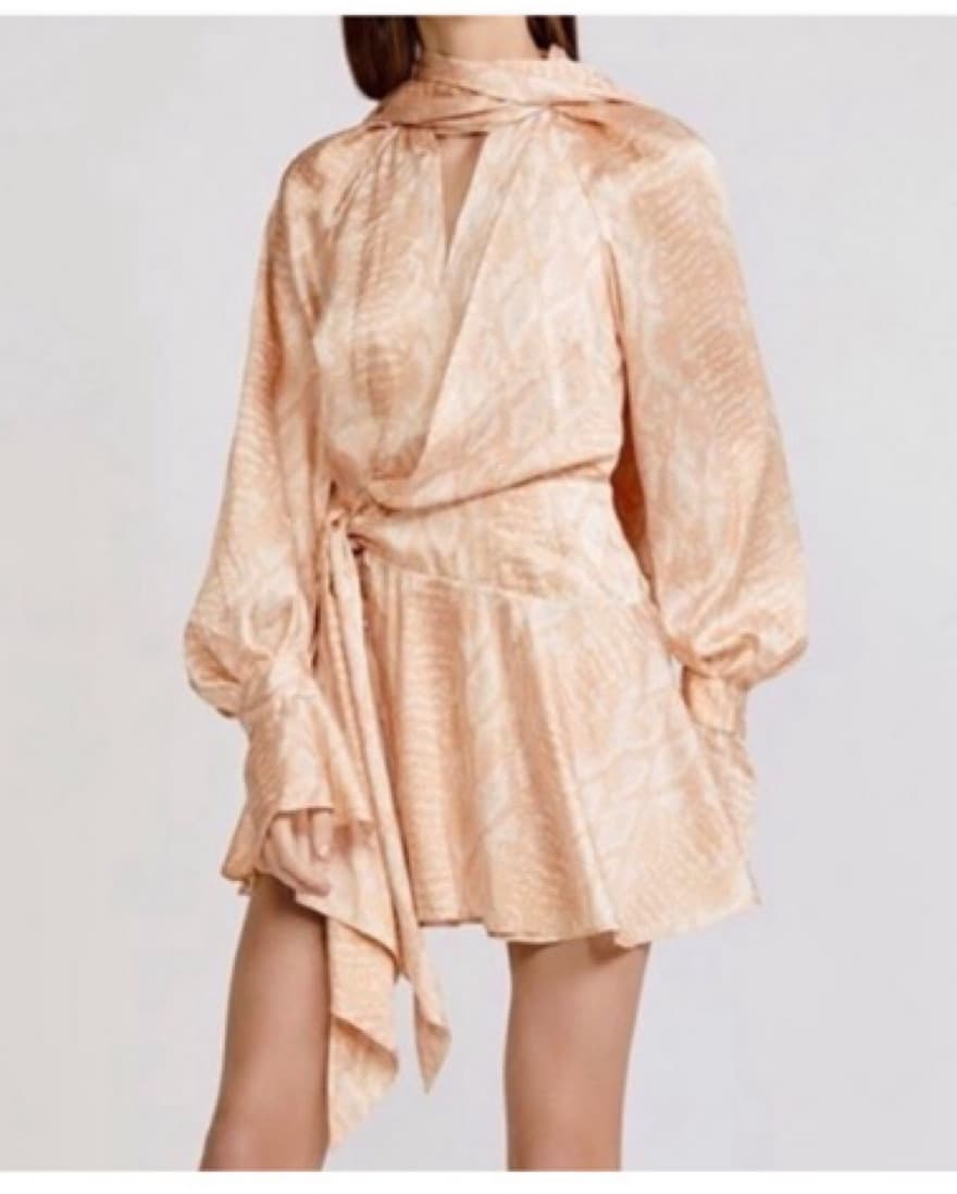 Elegant Ruffle Wrap Mini Dress - Image 2