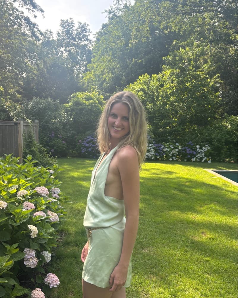 Mint Green Halter Mini Dress - Image 5