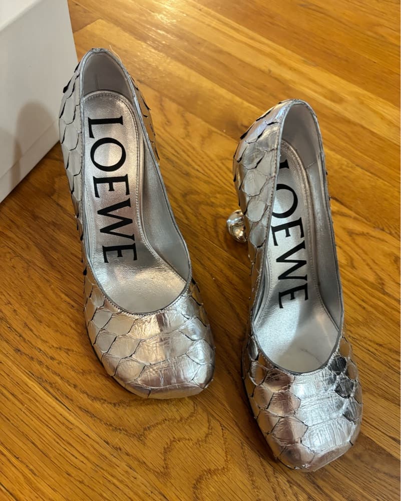 Loewe Metallic Python Pumps - Image 1