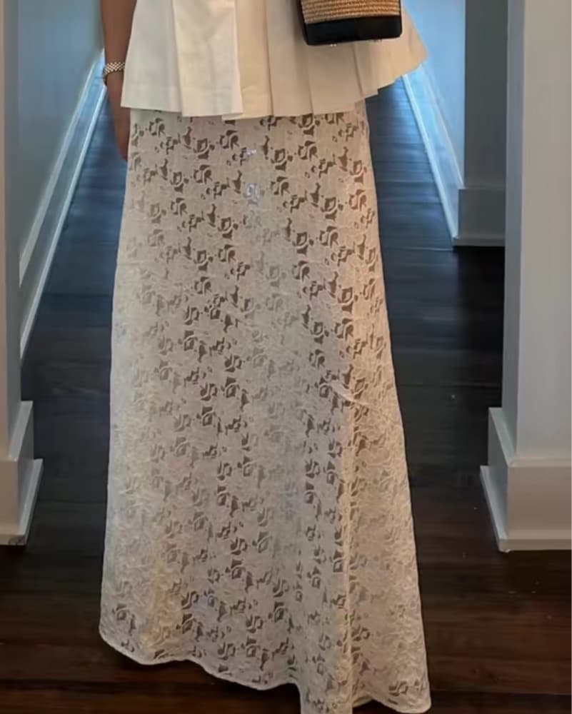 White DISSH Lace Skirt - Image 1