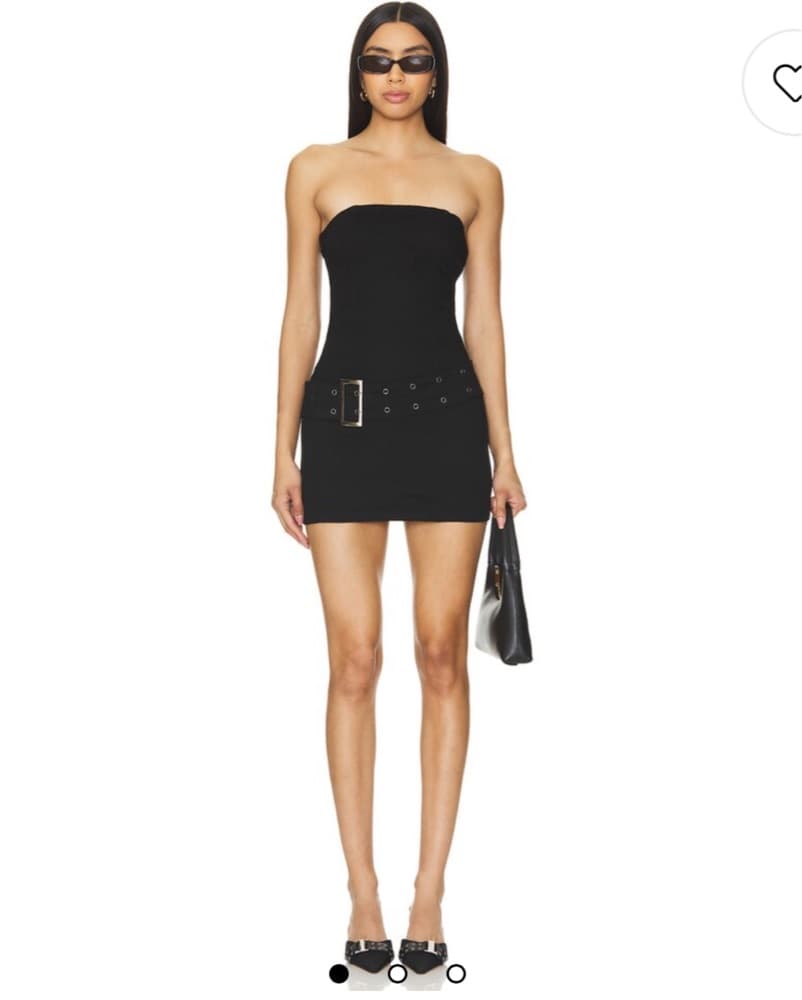 Superdown Black Belted Mini Dress - Image 2