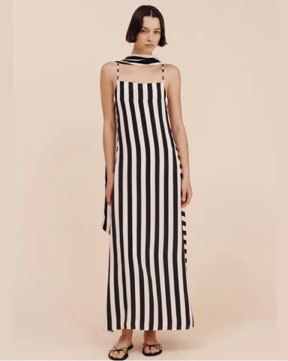 POSSE Striped Scarf Dress - Image 1