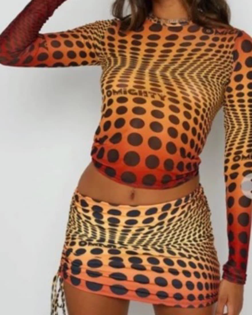 OMIGHTY illusion orange skirt set - Image 1