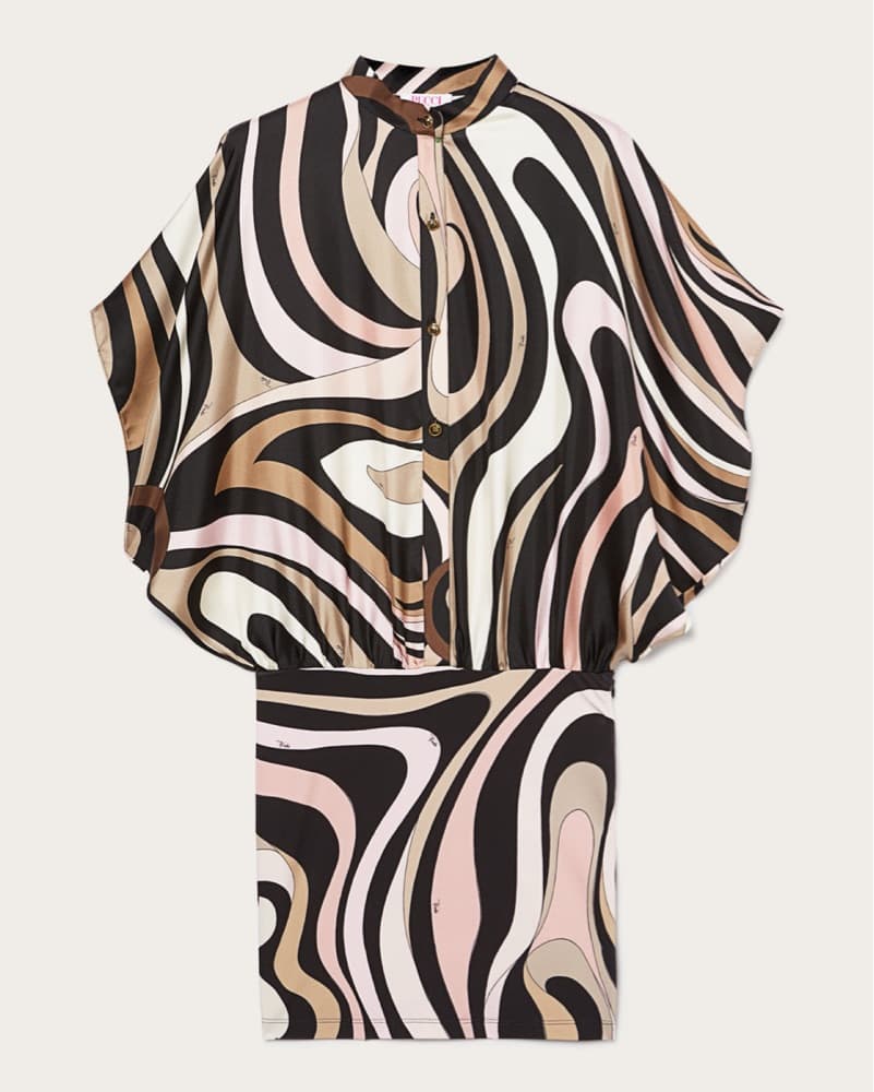 $1,775 Pucci Marmo Silk Twill Mini Dress - Image 3