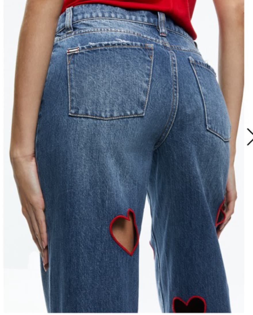 Alice & Olivia Heart Cut Out Jeans  - Image 3