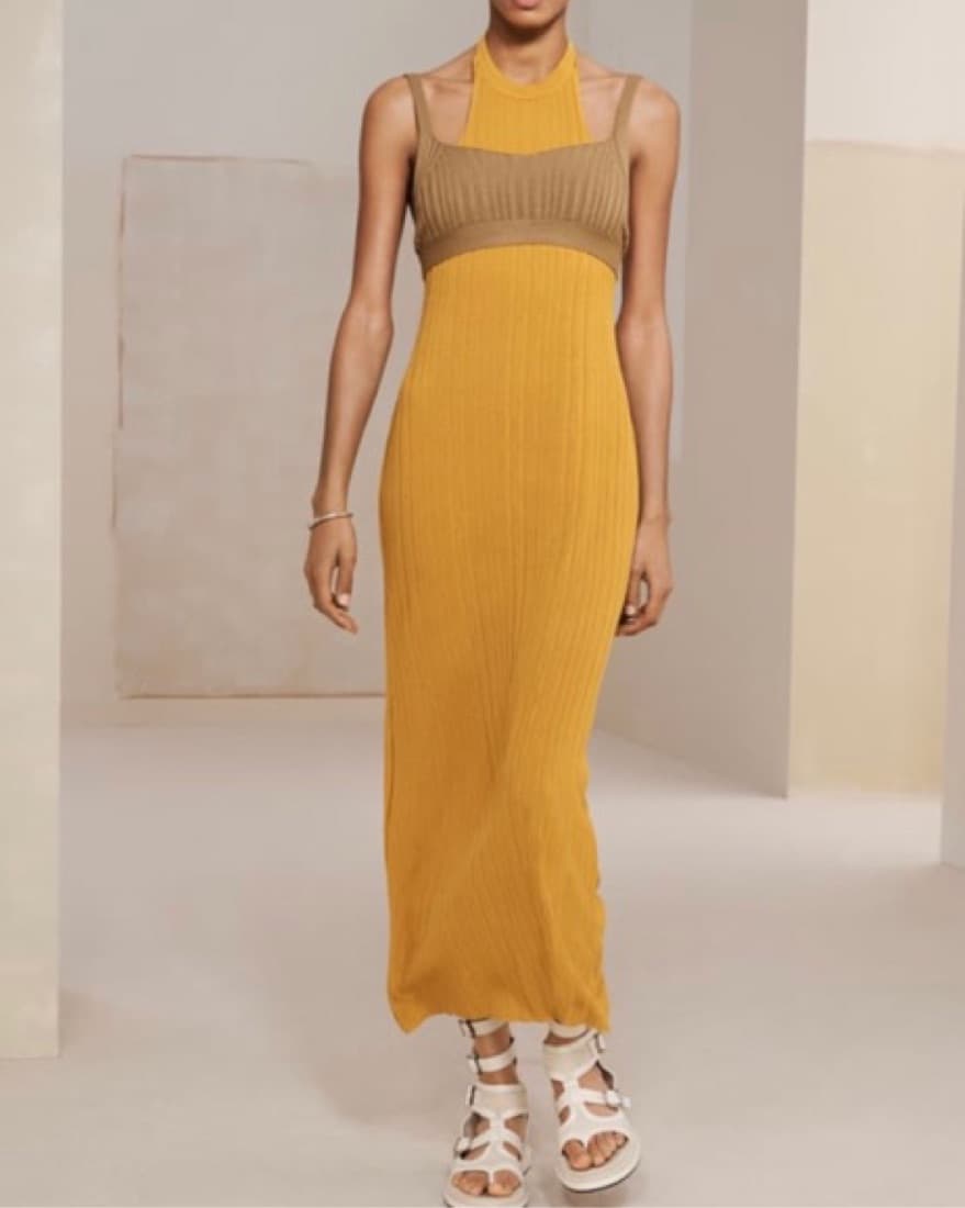 Zara dress, dull color, yellow  - Image 2
