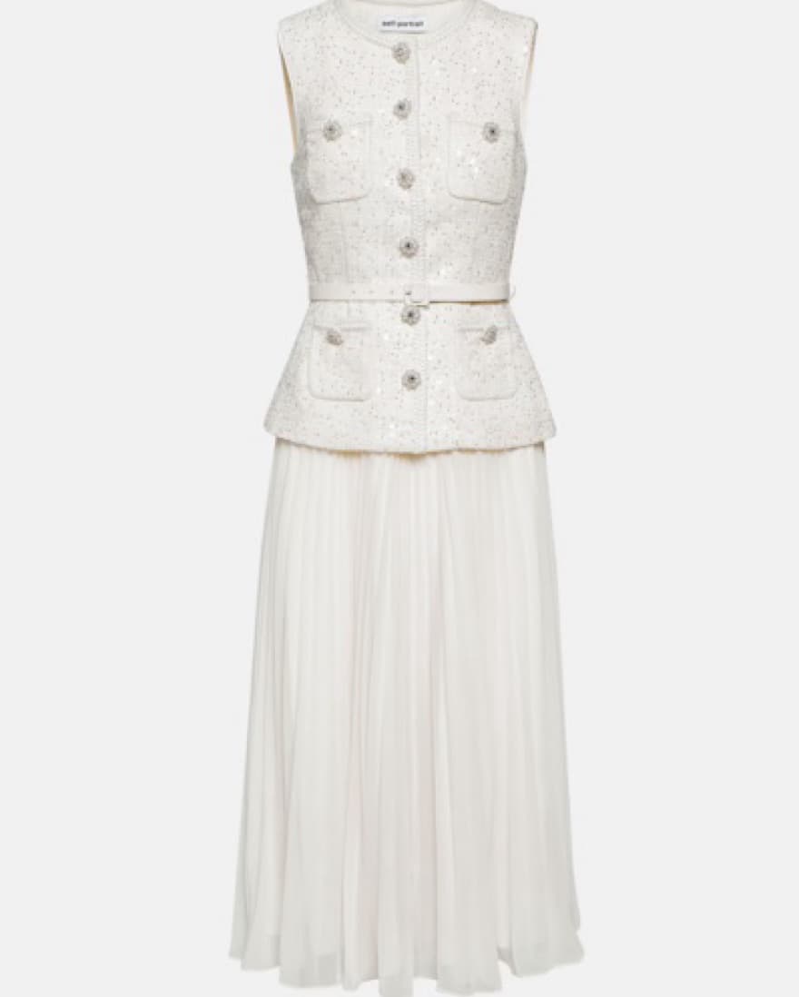 Self Portrait Sequin Boucle Midi - Image 3