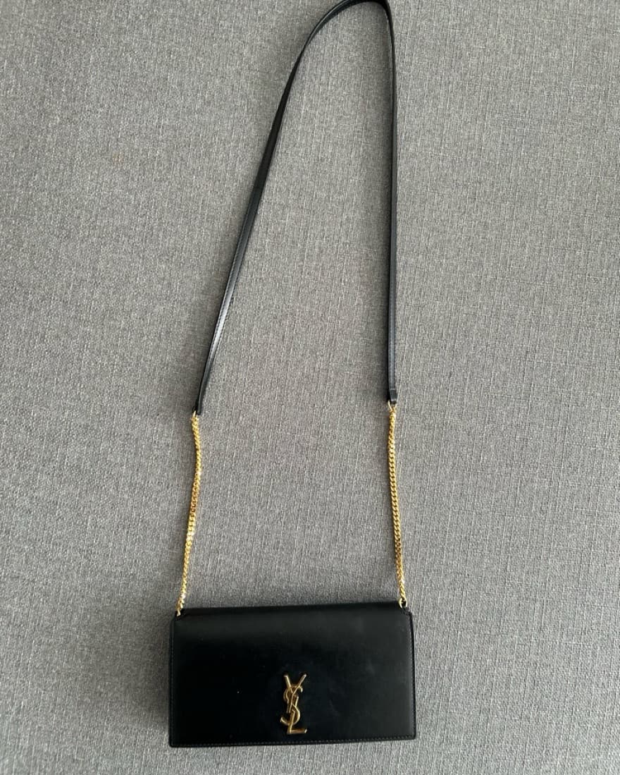 YSL Black Phone Holder Purse - Image 2