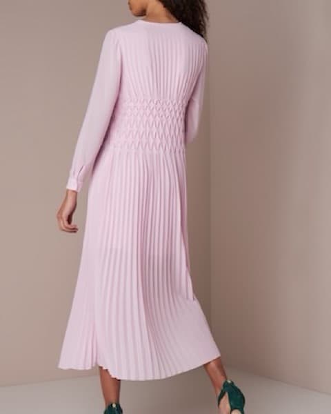 Maje pink ruffle mermaid dress - Image 1