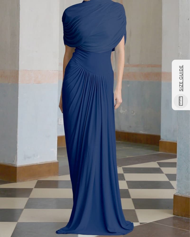 Catherine Asymmetrical Pleated Maxi   - Image 4