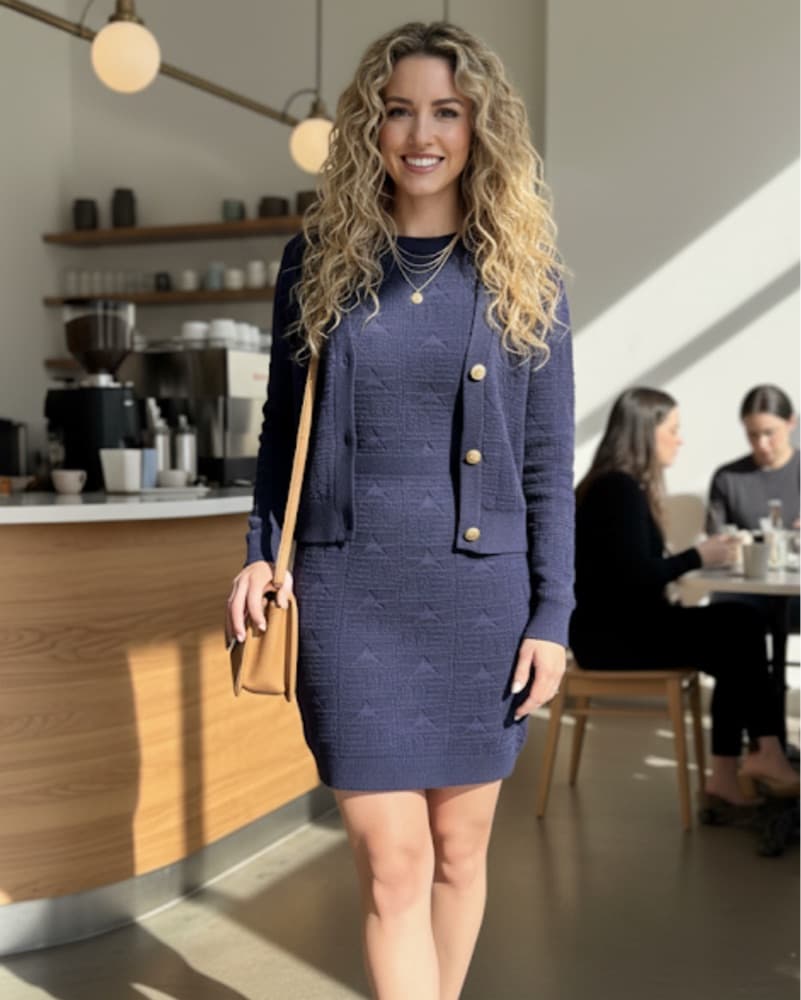 Blue Sweater Dress  - Image 1