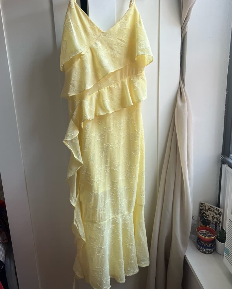 Yellow Lace Maxi Dress - Image 2
