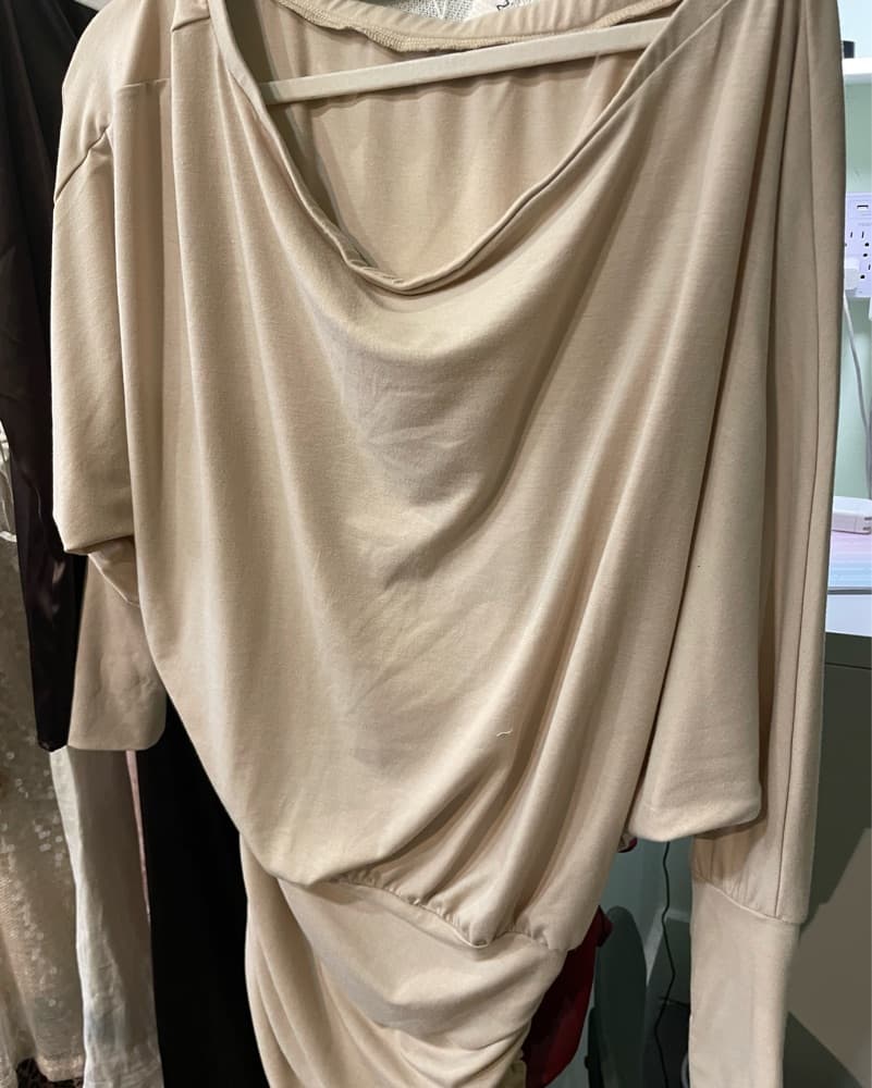 Draped Off The Shoulder Mini Dress - Image 3