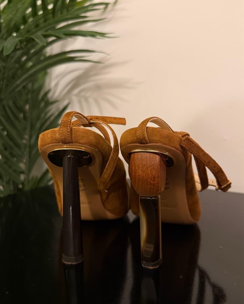 Jacquemus Suede Asym Heels - Image 3