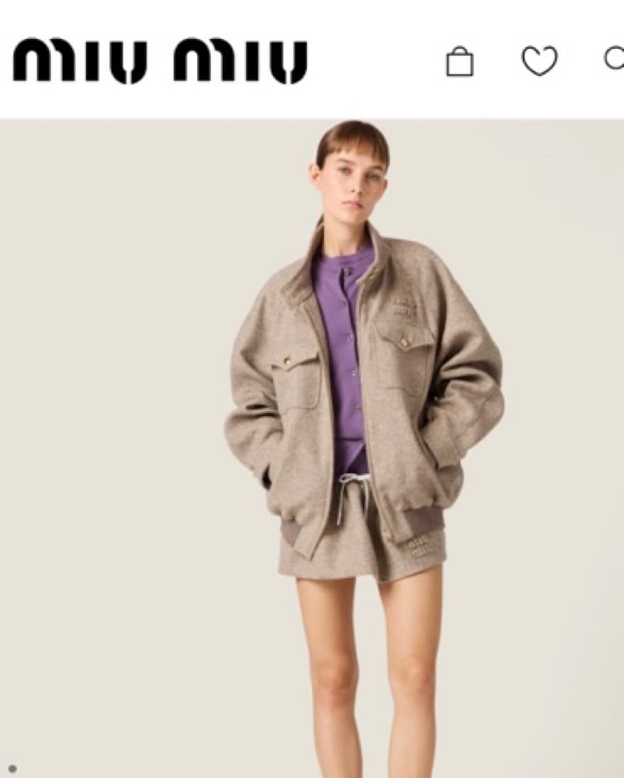 Miu Miu Wool Bomber Jacket And Skirt - Image 1