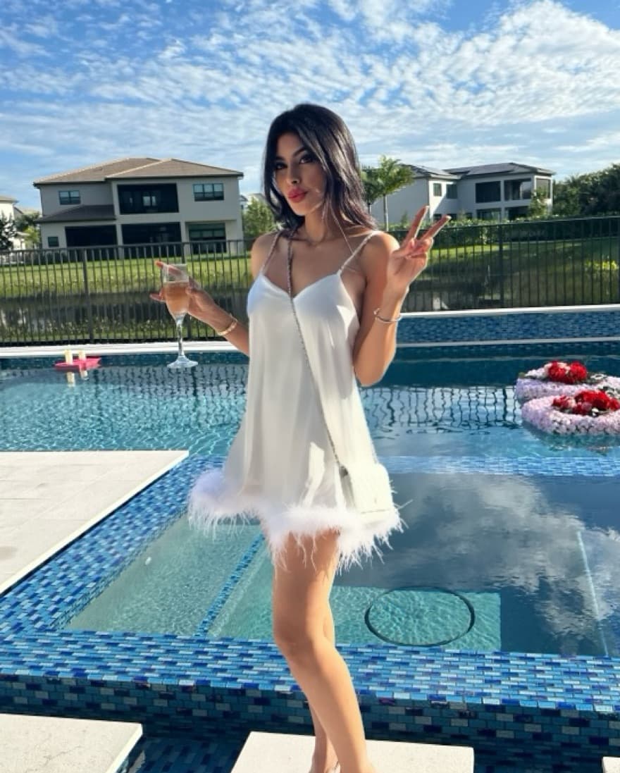 Cute Little White Silf Fur Dress  - Image 3