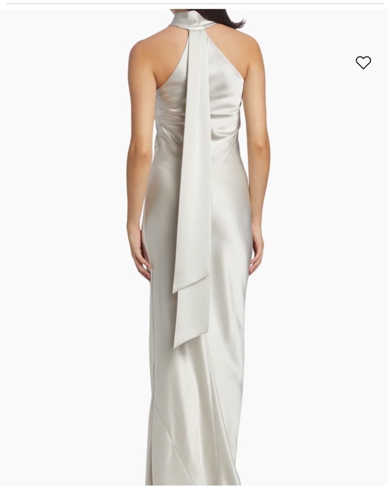 Galvan Silk Silver/Platinum Gown - Image 3