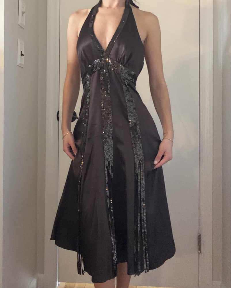 Brown Sequin Dress - Image 1