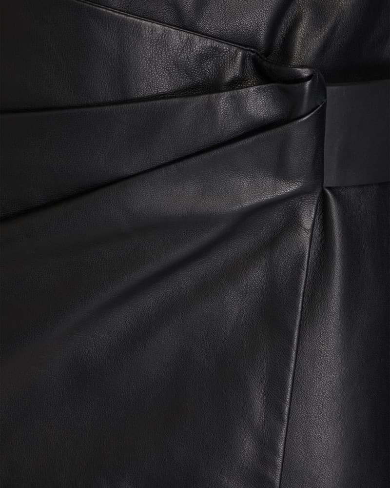 Acne Studios Leather Wrap Midi Skirt - Image 3