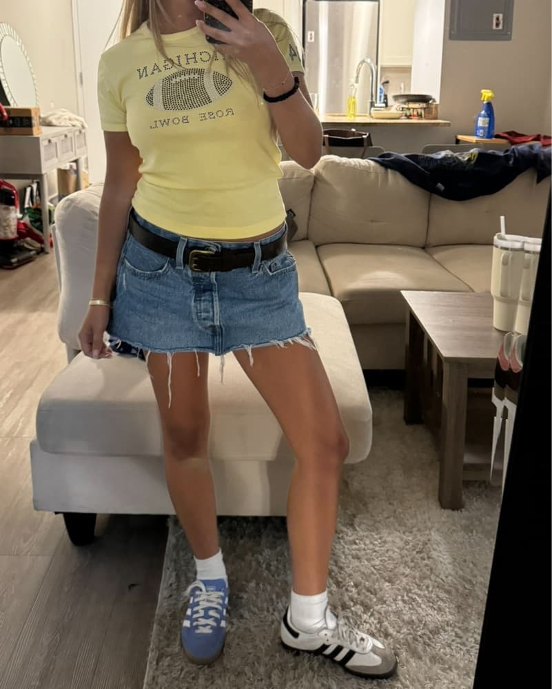 Reworked levis jean skirt - Image 1