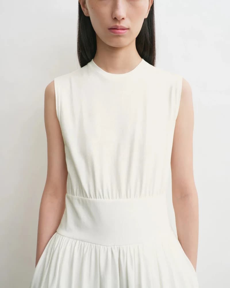 Toteme cream Jersey Dress - Image 3