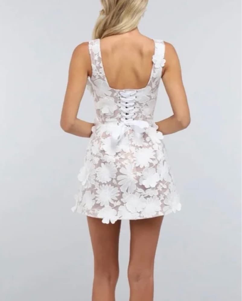 Helsi White Floral Corset Dress - Image 2