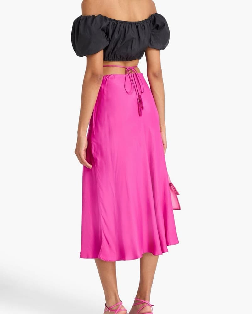 FARM RIO Satin Midi Skirt  - Image 3