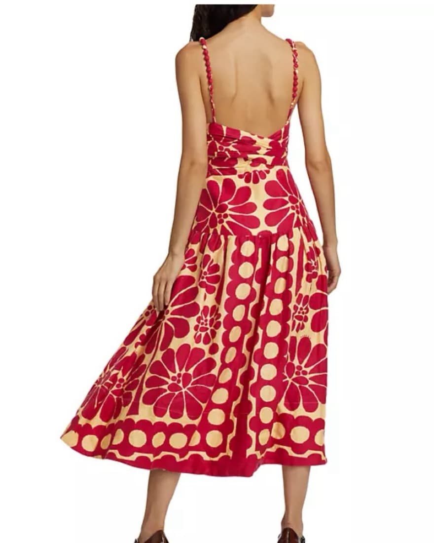 Farm Rio Palermo Sleeveless Midi Dress - Image 2