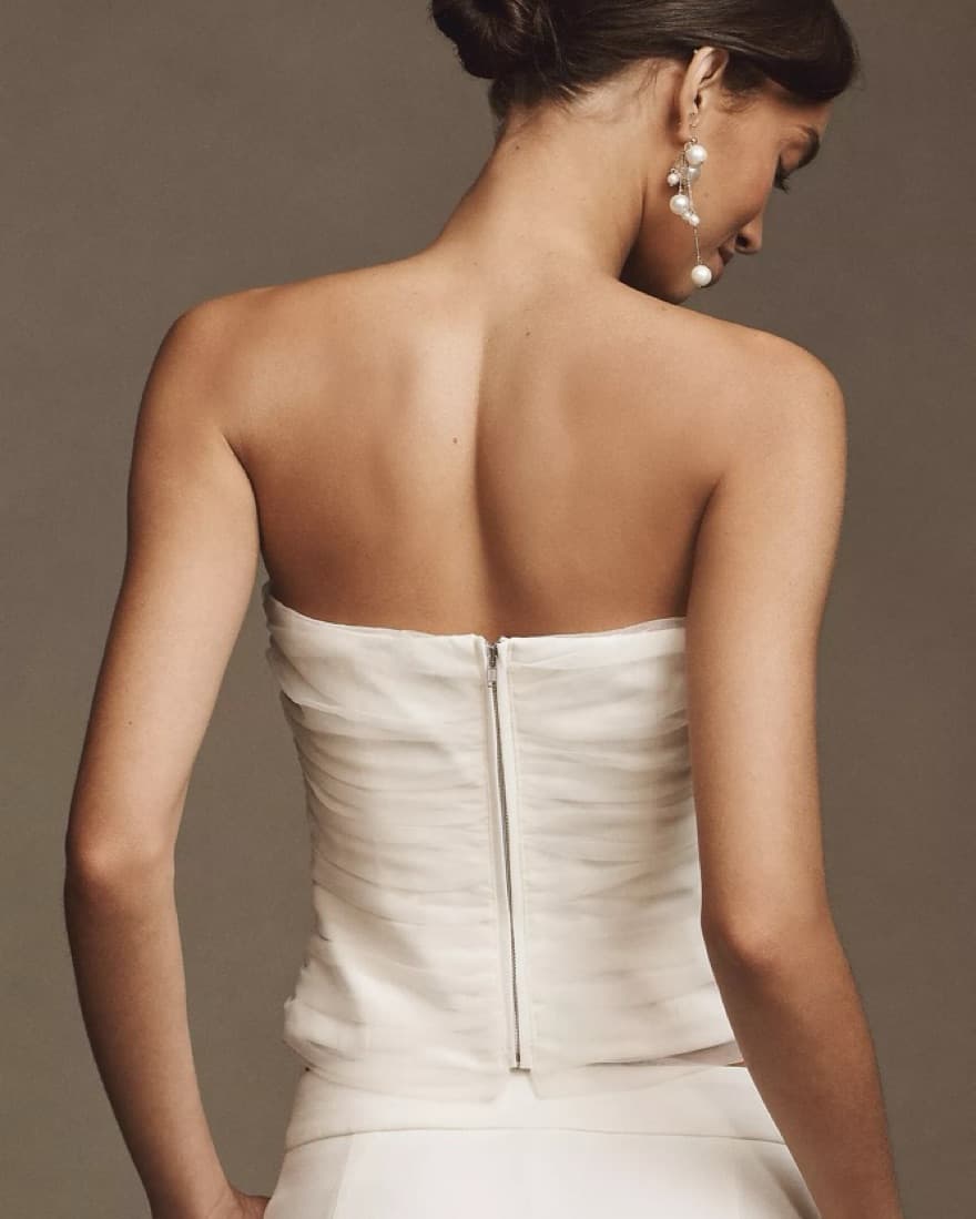 Reformation Beau Strapless Ruched Top - Image 5