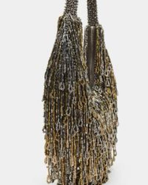 Zara Beaded Fringe Handbag - Image 3