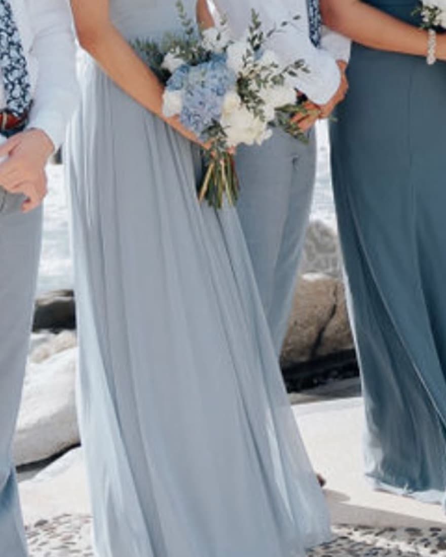 Azazie Kiri Dusty Blue Bridesmaid Dress  - Image 4