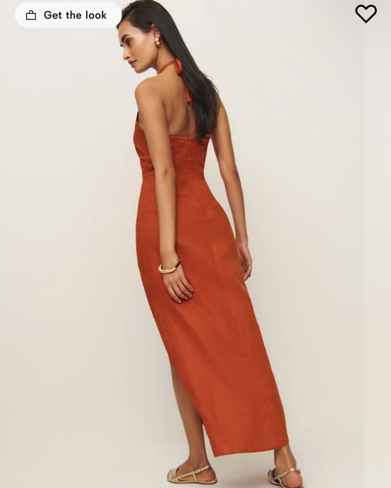 Reformation Linen Halter Maxi Dress - Image 3