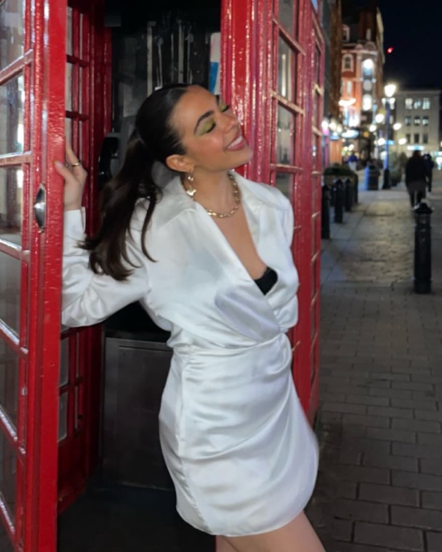 Zara White Satin Dress - Image 2