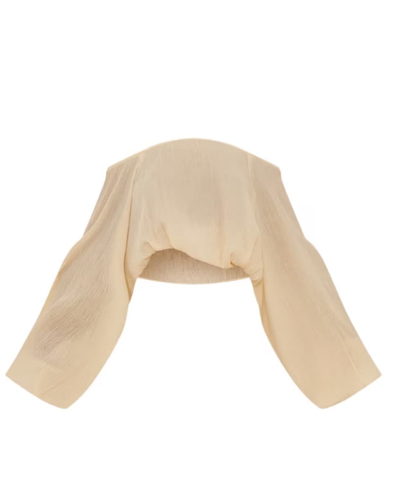 Yellow Pleated Top And Maxi Skirt Set - Image 5