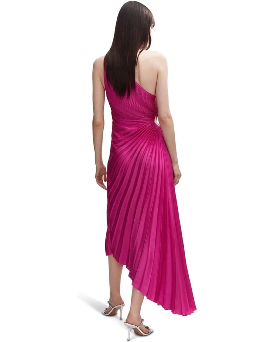 Hot Pink Asymmetrical Dress - Image 4