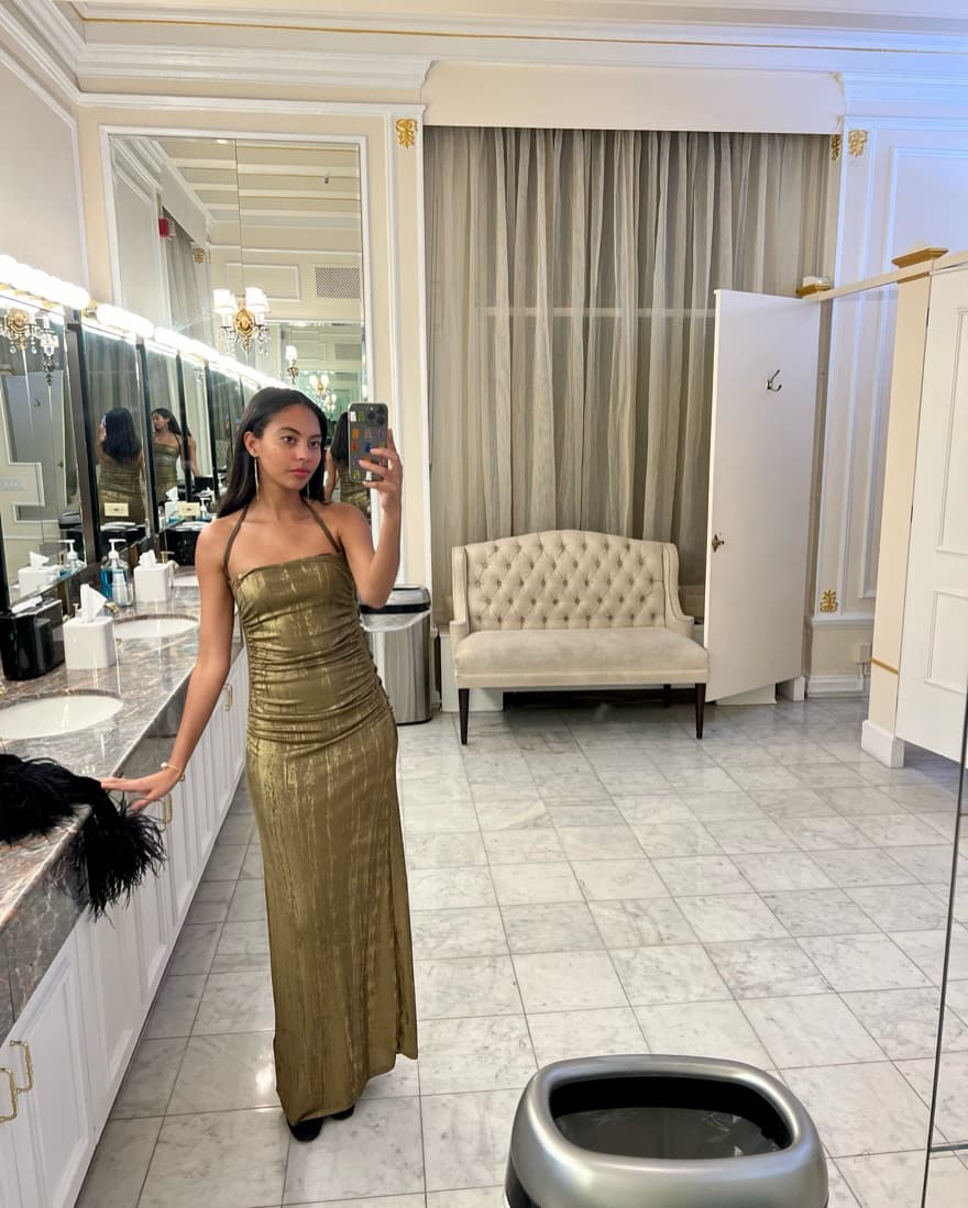 Gold Diesel Formal Dress - Image 2