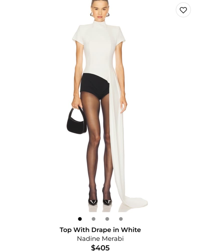 Pippa White Asymmetric Top - Image 1