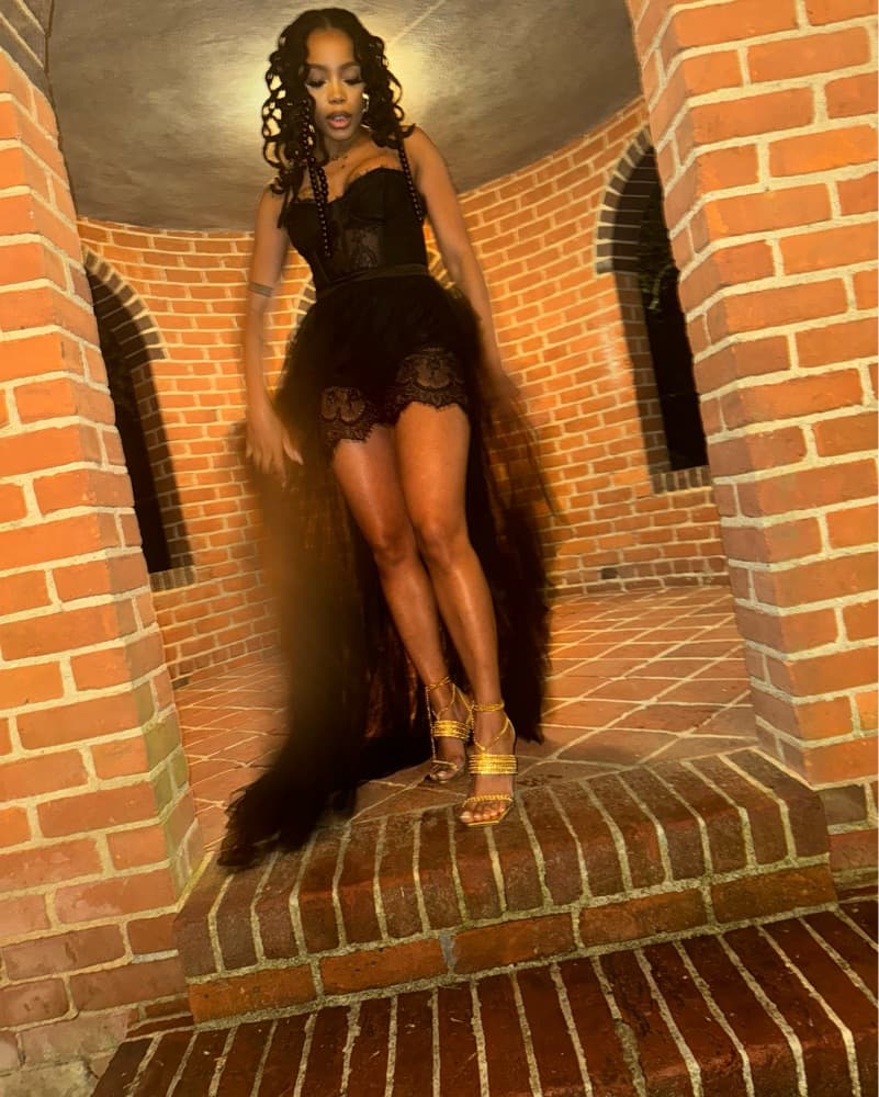 Glamorous Black Lace Maxi Dress - Image 4