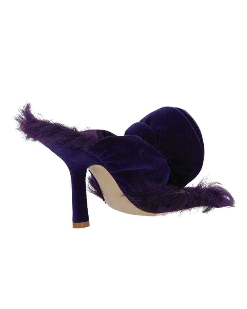 Burberry Rose Velvet Heels - Image 3