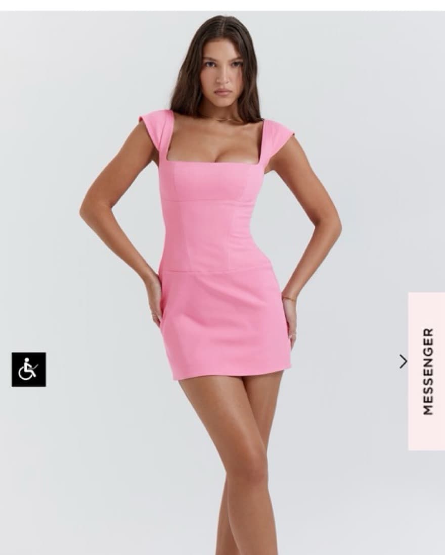 Leonida French Pink Corset Mini Dress - Image 1